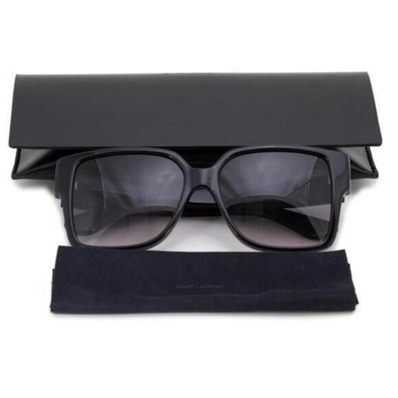 New  - 💯 Authentic Saint Laurent Black Grey Sunglasses SLM9 - Picture 12 of 13